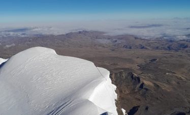 Andean glacier landscape on the Ausangate Summit Expedition
