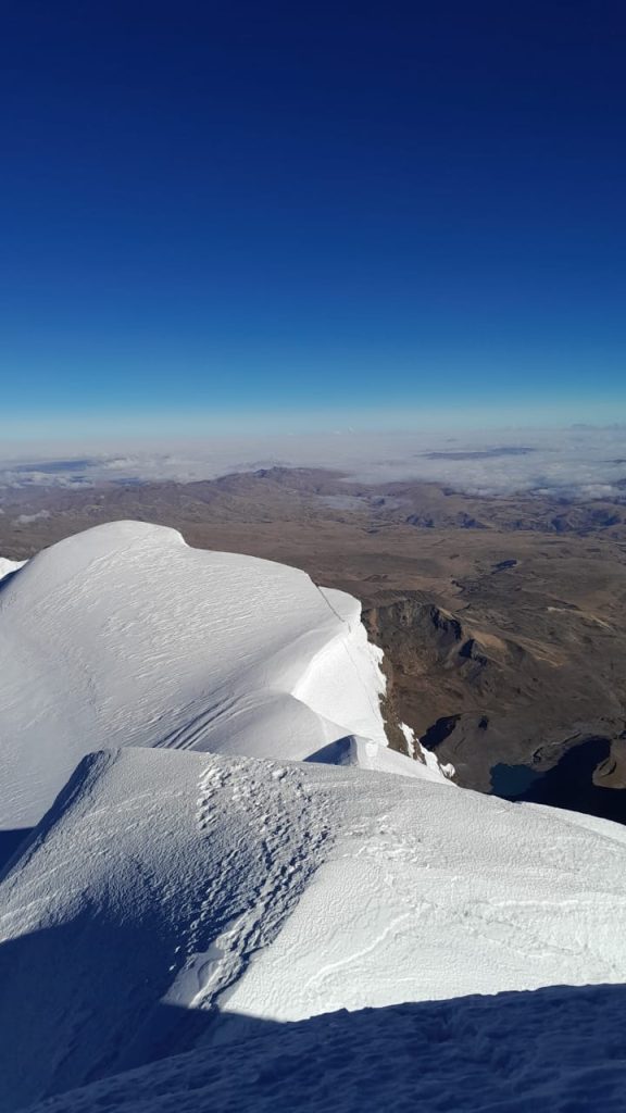 Andean glacier landscape on the Ausangate Summit Expedition