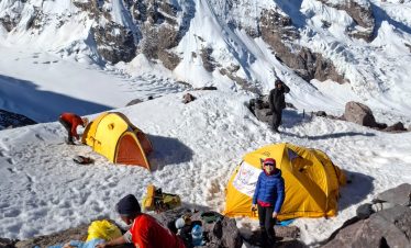 Base camp at the foot of Ausangate during summit climb