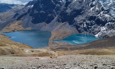 Colorful sky and mountains near Ausangate base camp