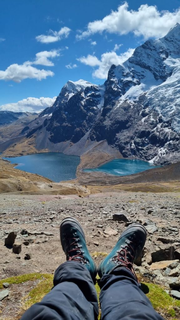 Colorful sky and mountains near Ausangate base camp