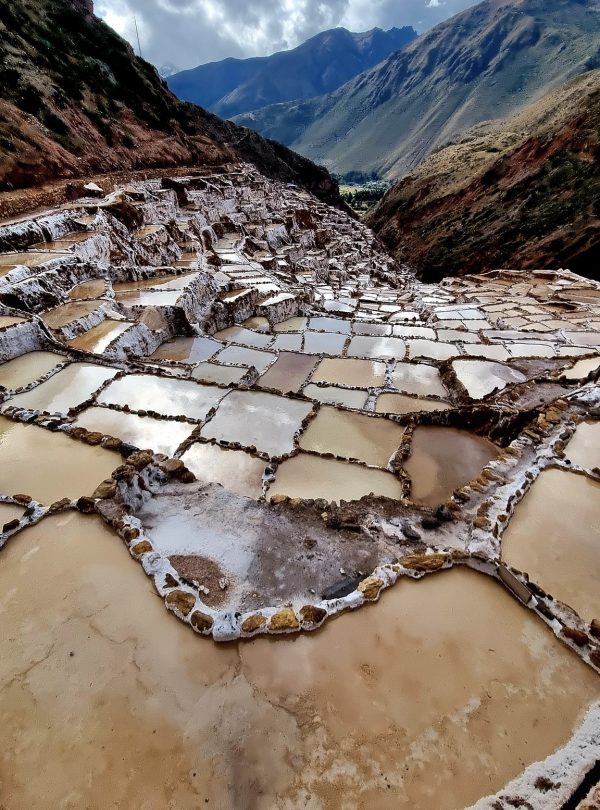 Maras Salt Mines in the Sacred Valley of Peru during the Ausangate Trek and Machu Picchu Tour