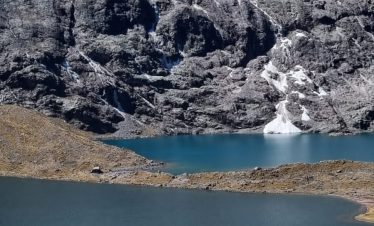Panoramic view of Ausangate Glacier during the 5-day trek from Cusco