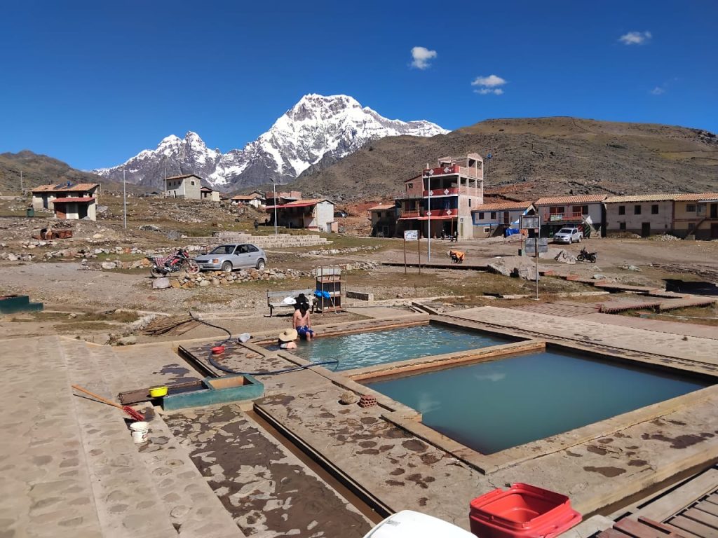 Relaxing in Pacchanta hot springs after Ausangate 7 Lagoons trek