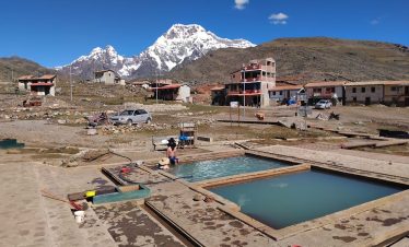 Relaxing in Pacchanta hot springs after Ausangate 7 Lagoons trek