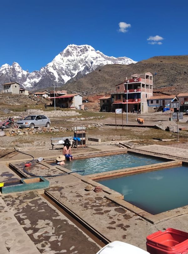 Relaxing in Pacchanta hot springs after Ausangate 7 Lagoons trek